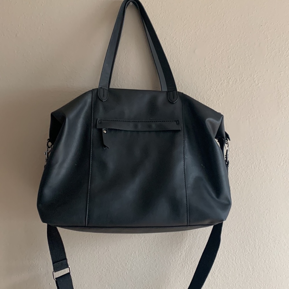 Universal Thread Faux Leather black Weekender Bag